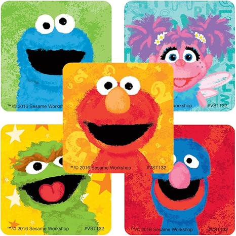 SmileMakers Sesame Street ValueStickers - Prizes and Giveaways - 250 per Pack | Amazon (US)