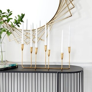 Gold Metal Contemporary Candle Holder - 21 x 7 x 10 | Bed Bath & Beyond