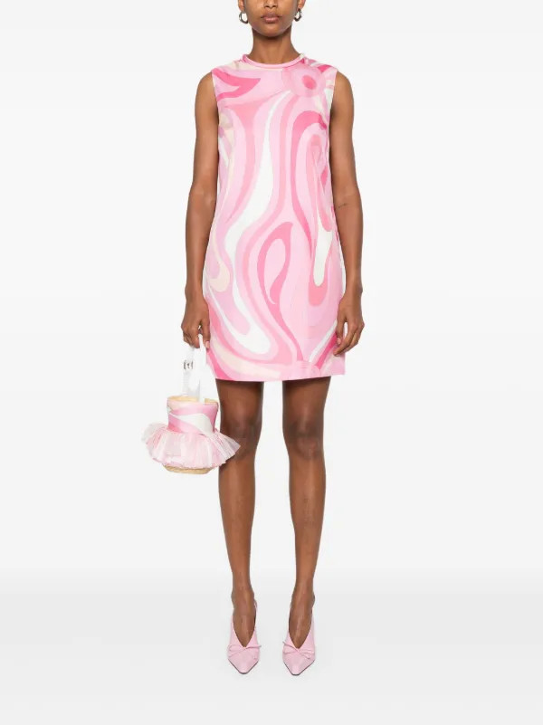 PUCCI Iride-print Mini Dress | Pink | FARFETCH UK | Farfetch Global