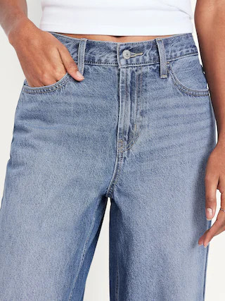Mid-Rise Wow Baggy Wide-Leg Jeans | Old Navy (US)