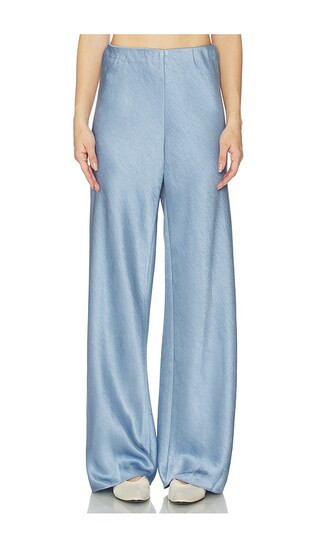 Vince High Waist Fluid Satin Bias Pant in Baby Blue. - size XS | Revolve Clothing (Global)