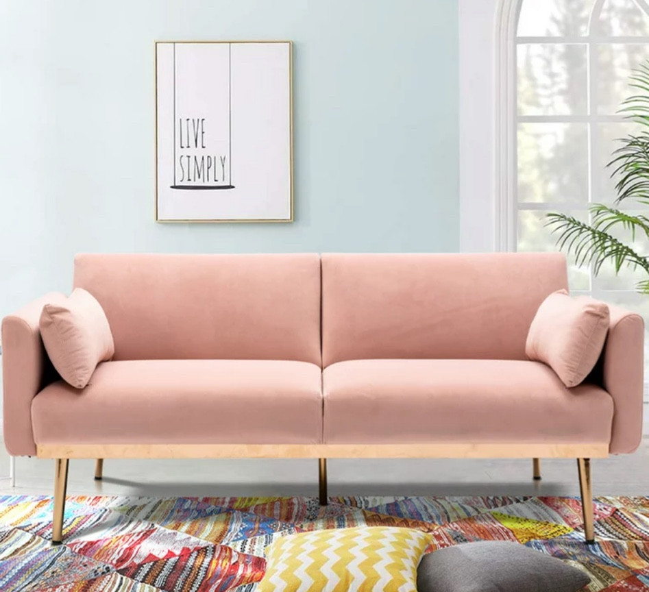 Modern velvet sofa couch under $500. Futon. Living room.

#LTKfamily #LTKhome #LTKitbag