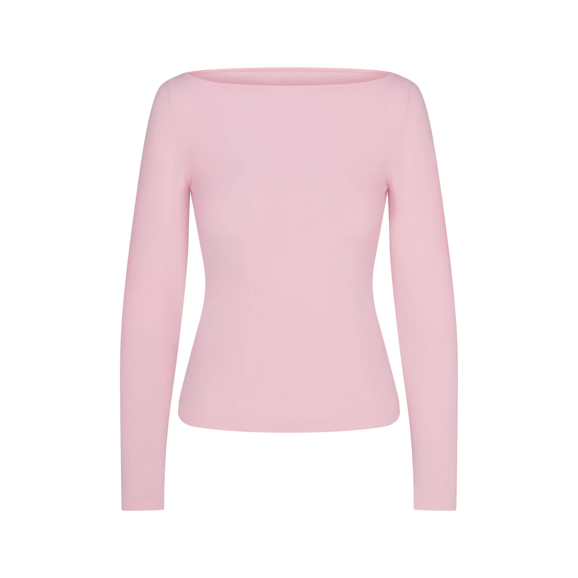 COTTON JERSEY LONG SLEEVE BOATNECK TOP | CHERRY BLOSSOM | SKIMS | SKIMS (US)