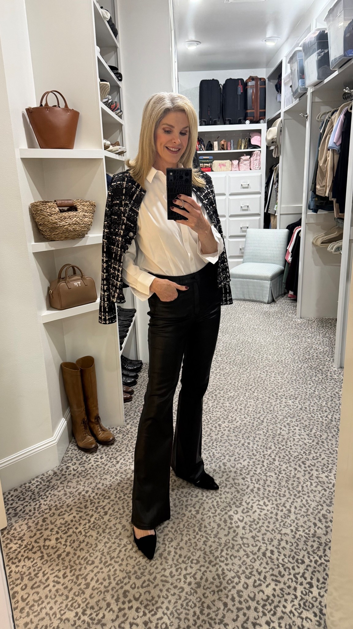 Chic combo for fall! 

Size XS jacket, 0 top and 4 pants  

#LTKSeasonal #LTKOver40 #LTKStyleTip