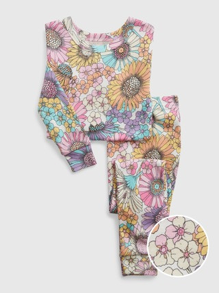 babyGap 100% Organic Cotton Floral PJ Set | Gap (US)