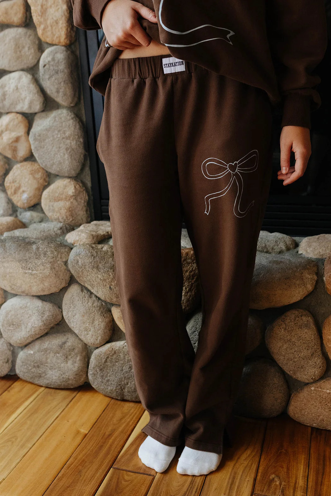 Brown Bow Sweatpants | Staykation