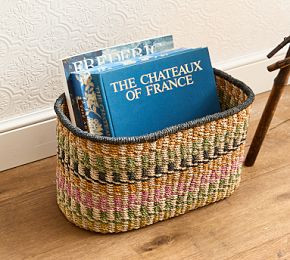 Mylee Woven Abaca Basket | GreenRow