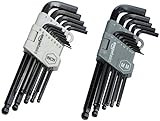 Amazon Basics Hex Key Allen Wrench Long Arm Set with Ball End, Metric and Standard Sizes, 26 Piec... | Amazon (US)