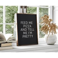 Feed Me Pizza & Call Pretty Letter Board Quote Print | Funny Kitchen Wall Art Including Express Deli | Etsy (UK)