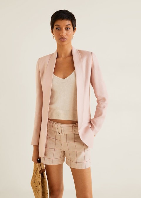 Structured linen jacket | MANGO (US)