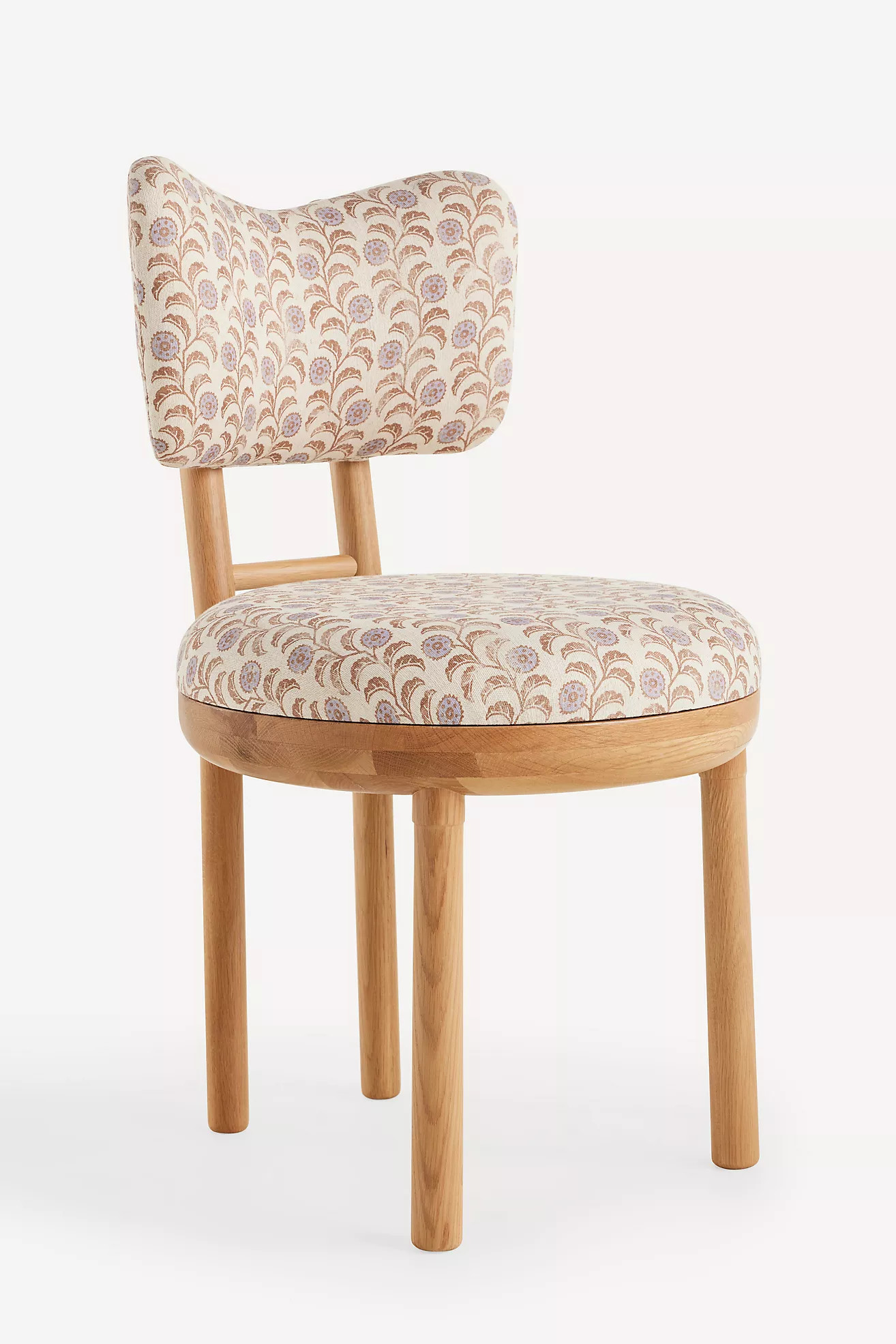 Irie Leora Block-Print Oak Wood Dining Chair | Anthropologie (US)