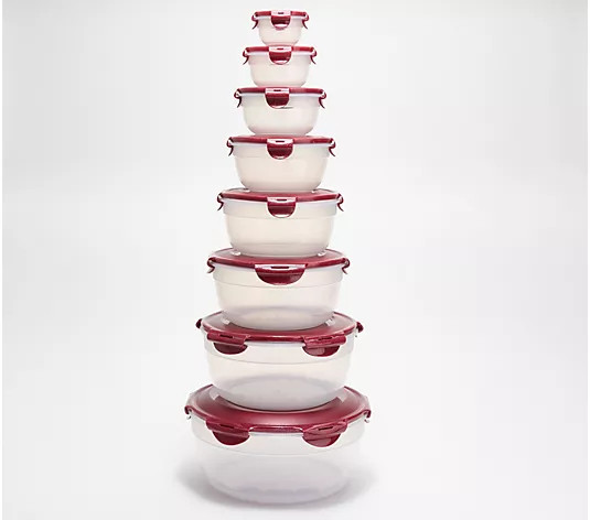 Make Your Selection: LocknLock 8-Piece Nestable Bowl Set w/ (1) Handle Lid | QVC
