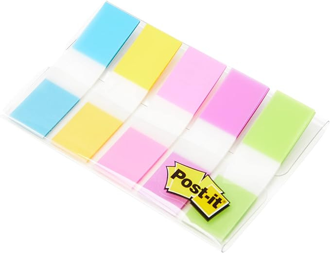 Post-it Flags 6835CB2 Page Flags in Portable Dispenser, 5 Bright Colors, 5 Dispensers, 20 Flags/C... | Amazon (US)