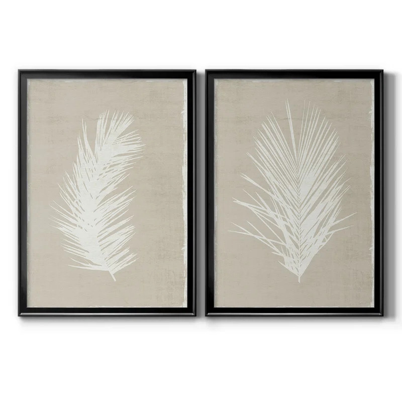 Palm Oasis I - 2 Piece Picture Frame Print Set on Canvas | Wayfair North America