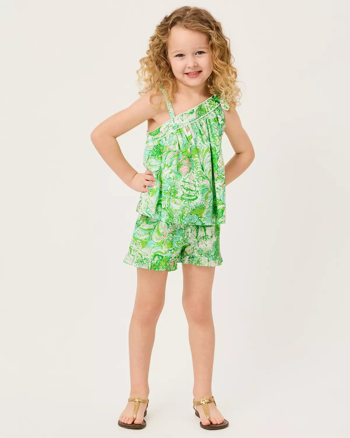Lilly | Janie and Jack Girls Talulah Ruffle Short | Lilly Pulitzer
