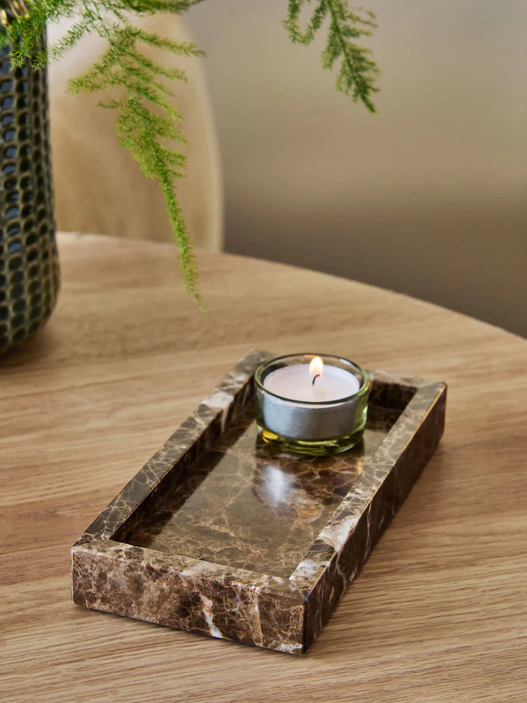 Brown Decorative Marble Trinket Tray | Next AU