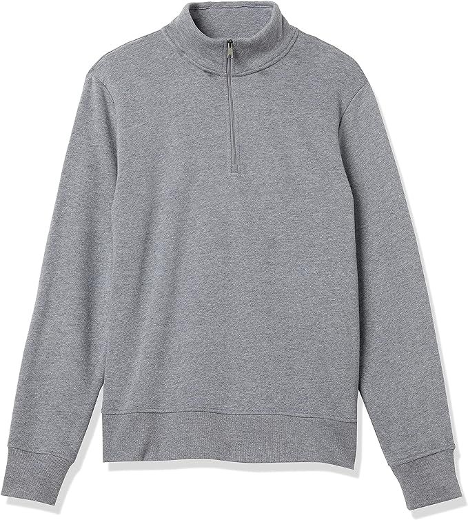 Amazon.com: Amazon Essentials Men's Long-Sleeve Quarter-Zip Fleece Sweatshirt, Black, Large : Clo... | Amazon (US)