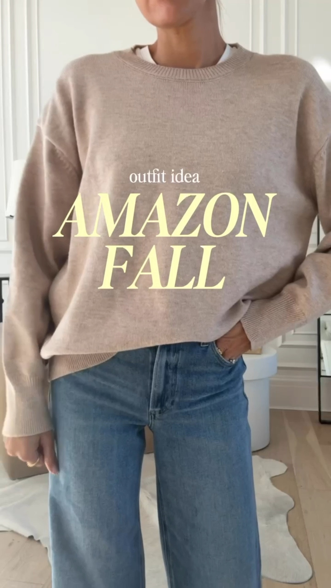 Fall outfit idea from Amazon!  This lightweight oversized sweater I’ve been wearing on repeat is under $35!
& my wide leg jeans are on sale 30% off! 

Sizing:
Sweater - medium
Jeans - 25

Fall fashion, Amazon fashion, fall outfit, Sam Edelman, Paige jeans, jeans sale, casual outfit 

#LTKStyleTip #LTKFindsUnder50 #LTKSaleAlert
