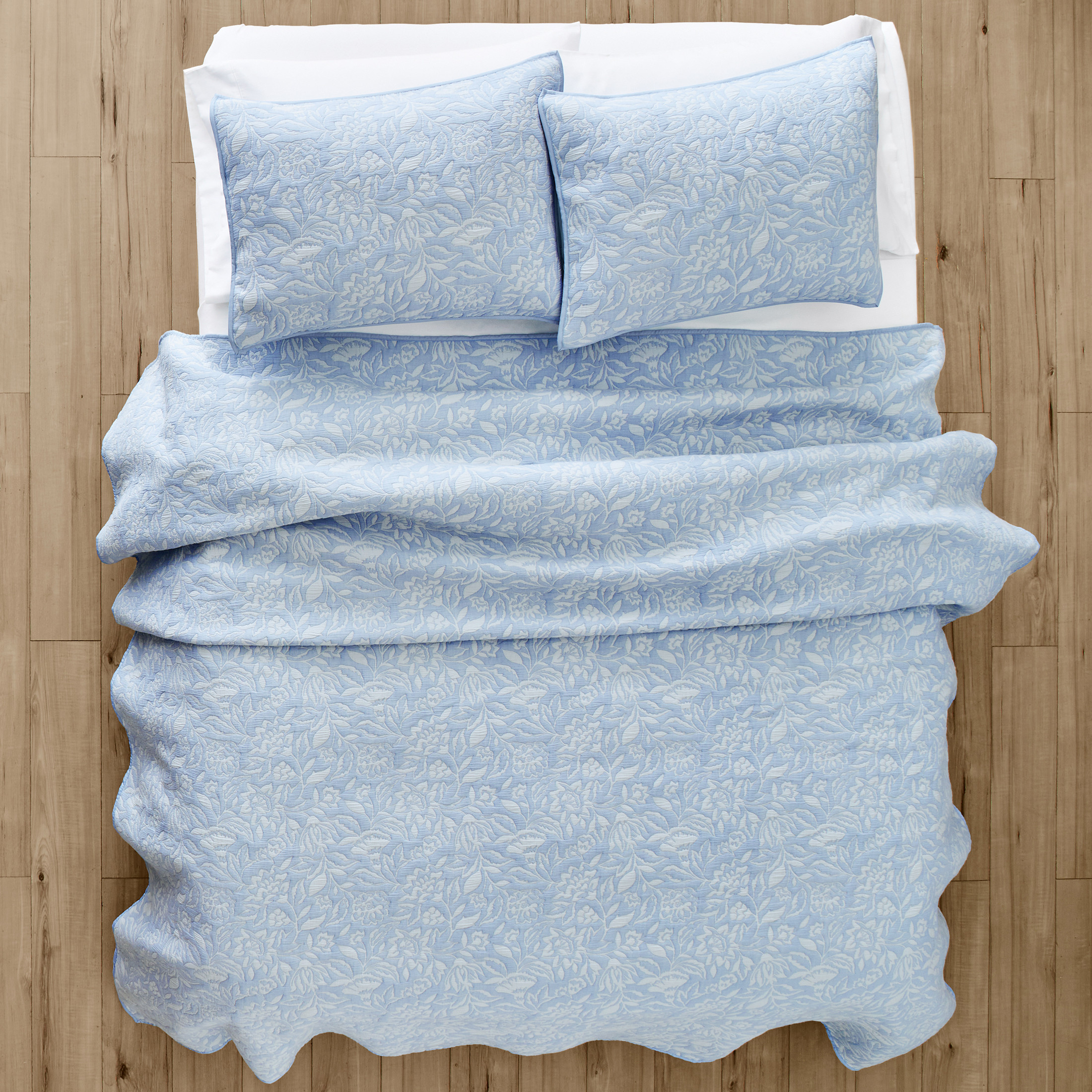 Better Homes & Gardens Blue Floral Matlasse Quilt, King | Walmart (US)