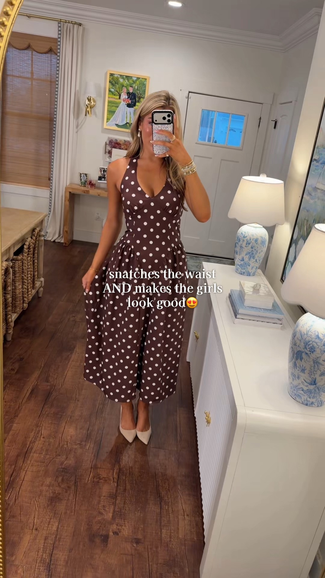 HOLLLY FLATTERING😍 so perfect for fall and LOVE the polka dots! The waistline is so snatching too! Wearing size S and I'm 5'9!
#boujeeonabudget #fallfashion
#affordablefashion #boutiqueclothing #classyfashion

#LTKootd #LTKWedding #LTKSeasonal