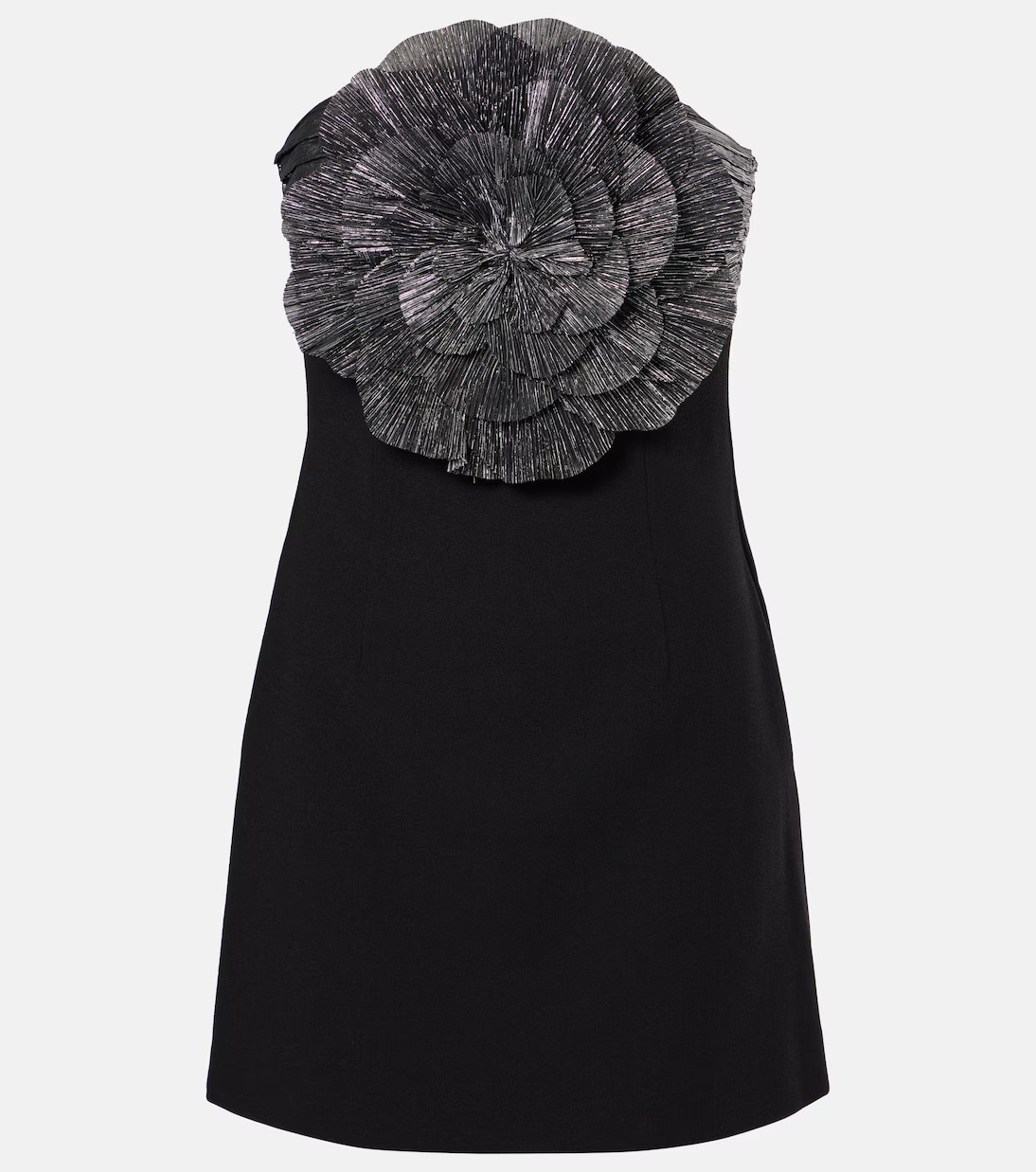 Lumi floral-appliqué lamé minidress | Mytheresa (UK)
