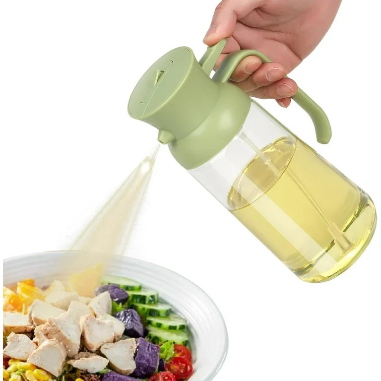 Olive Oil Dispenser Bottle for Kitchen, Dingrich 2 in 1 Oil Sprayer for Cooking, 600ml Glass Oil ... | Walmart (US)