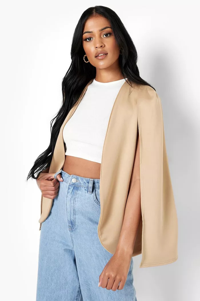 Tall Cape Blazer | Boohoo.com (US & CA)