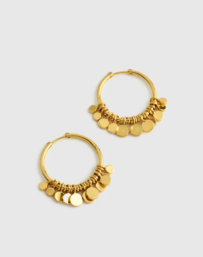 Coin Cluster Large Hoop Earrings | Madewell