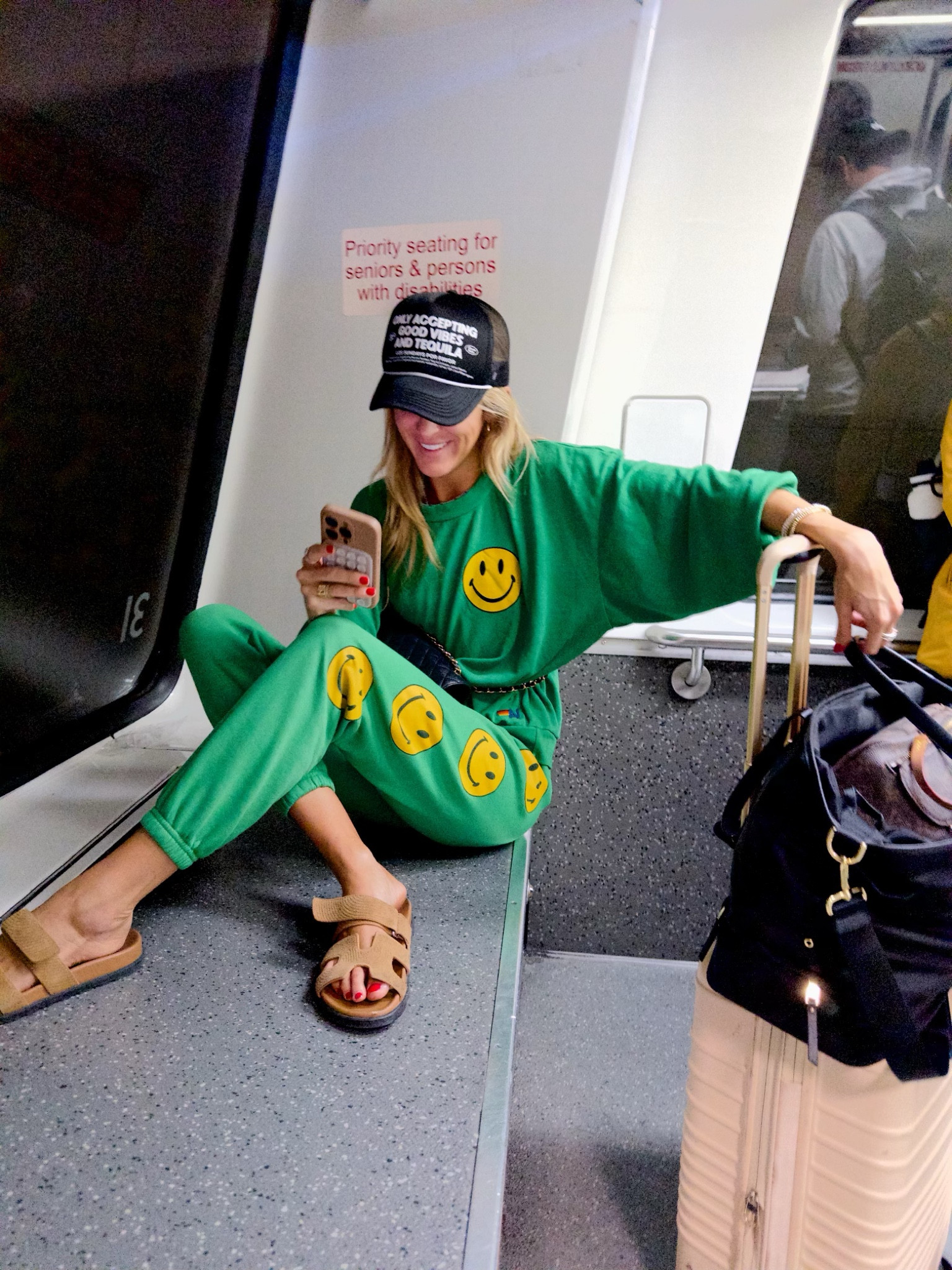 Wearing small in both