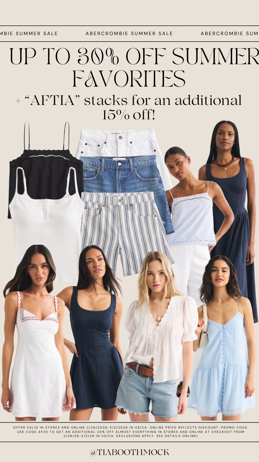 @abercrombie summer sale is happening this weekend ☀️☀️☀️ lots of good summer staples!! Use code AFTIA for an extra 15% off on top of sale prices 🤍 #AbercrombiePartner

#LTKSaleAlert #LTKgrwm #LTKmomlife