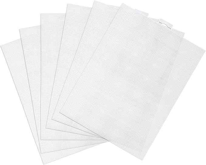 6pcs Plastic Mesh Canvas Sheets, 14 CT Clear Plastic Mesh Canvas Sheets for Embroidery Making, Cr... | Amazon (US)
