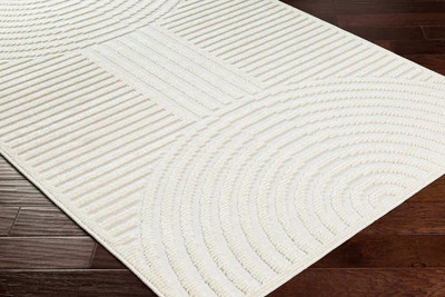Deron White Washable Area Rug | Boutique Rugs