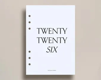 2026 Planner Dashboard | A5 Planner | Personal | Fit for Filofax | Minimal | Twenty Twenty Six | ... | Etsy (US)