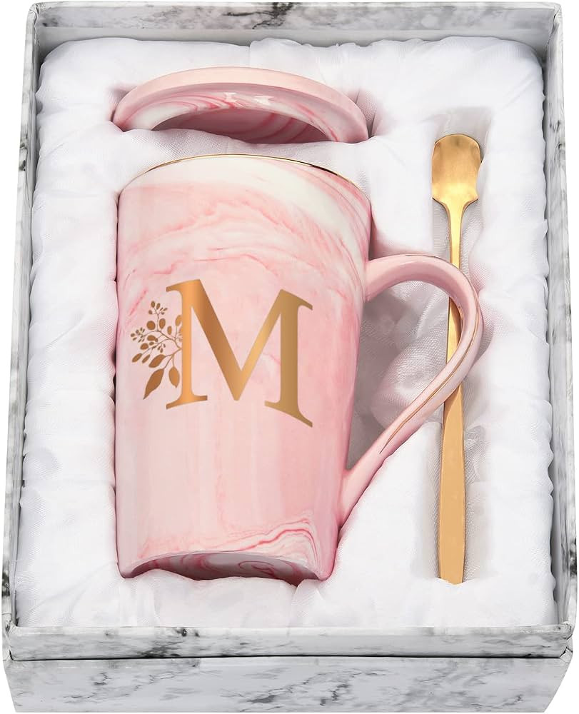 Joymaking Personalisierte Tasse mit Buchstaben Kaffeetasse mit Blumen Motiv, Namen Initiale pers\... | Amazon (DE)