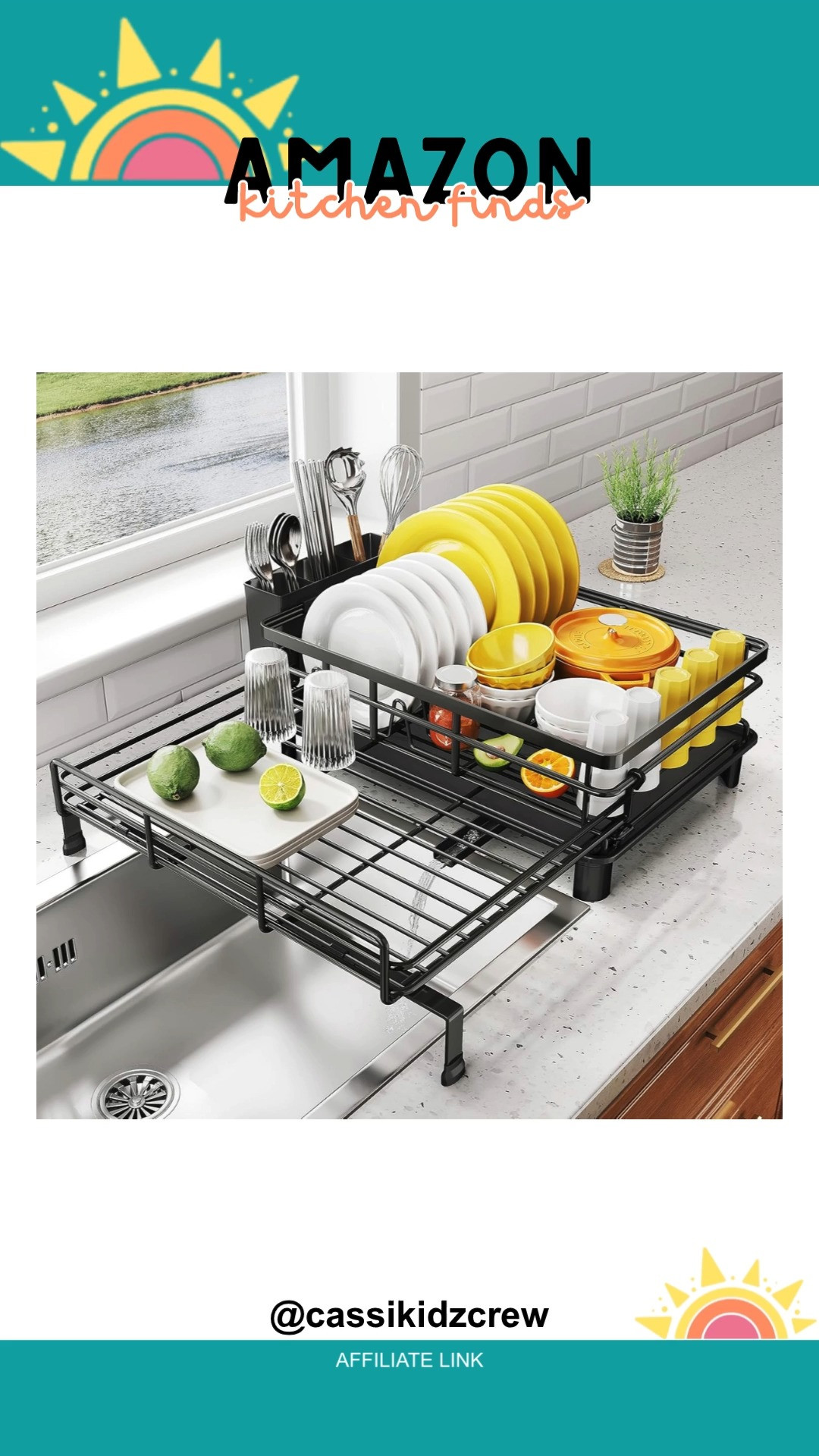 Keep your kitchen neat with this Large Sink Drying Dish Drainer for the counter. It’s sturdy, stylish, and saves space beautifully. 🧽✨🍽️  
#kitchen #homeorganization #dishdrainer #sinkrack #countertop #homedecor #storageideas #kitchenessentials #cleanhome #household 

 #LTKdayinmylife #LTKHome #LTKSaleAlert