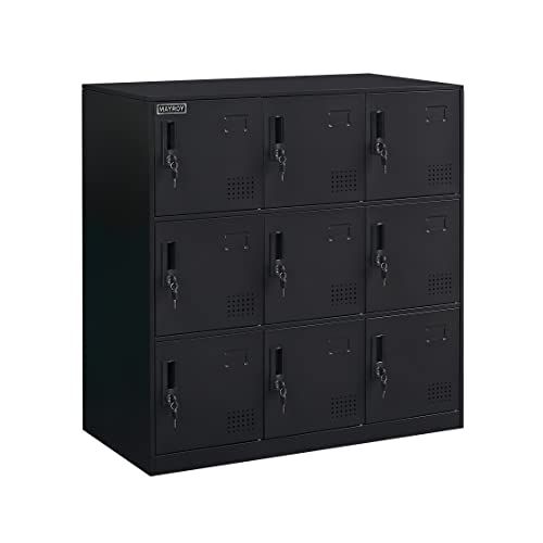9 Door Locker Office Storage Locker Home and School Storage Organizer Metal Storage Cabinet with ... | Amazon (US)