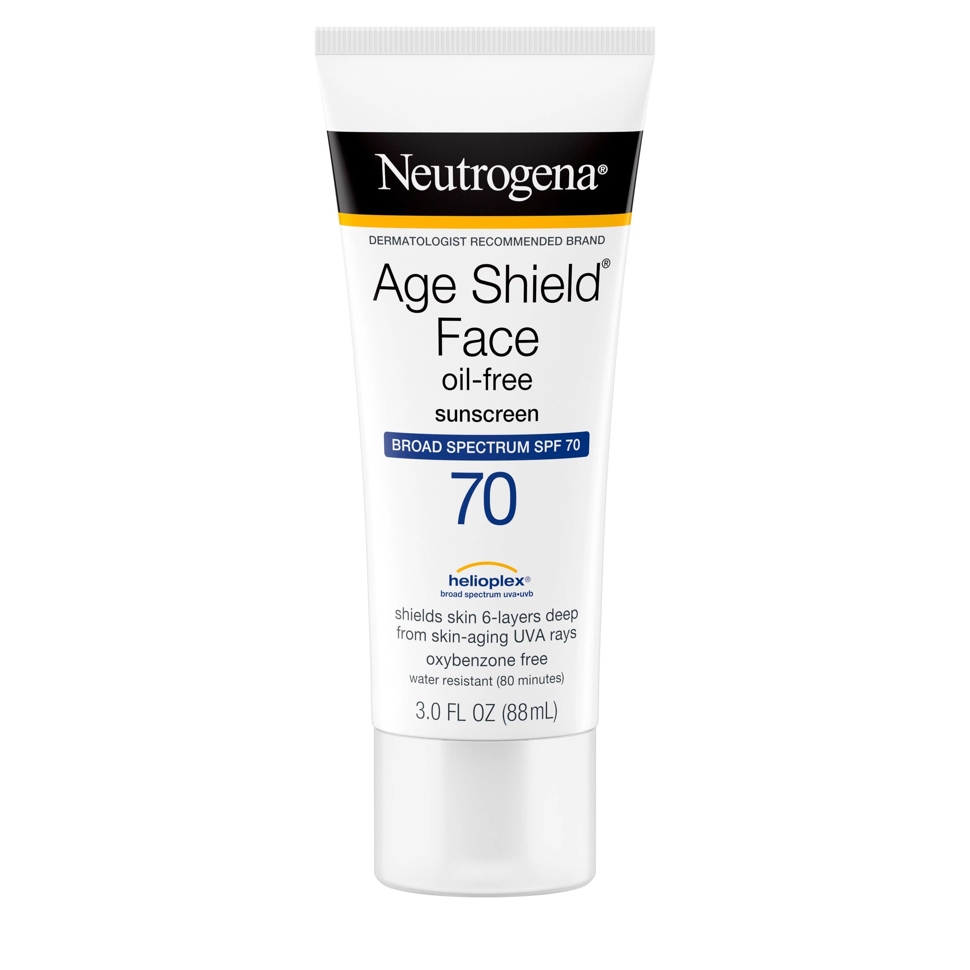 Neutrogena Age Shield Face Oil-Free Sunscreen SPF 70, 3 fl. oz | Walmart (US)