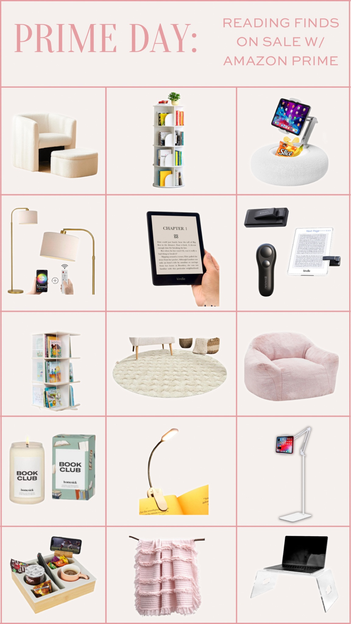 Prime day: reading corner & reading finds

Prime day, amazon prime day, prime day finds, amazon prime day, reading finds on sale, reading chair, kindle, kindle gadgets, reading gadgets, reading corner, book lover, bookshelf

#LTKSaleAlert #LTKxPrimeDay #LTKHome