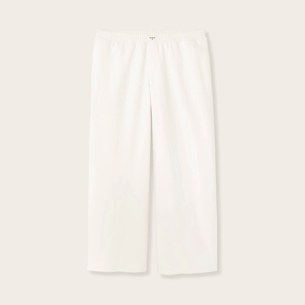 Women's High-Rise Boxer Sweatpants - Parke x Target Cream XS | Target
