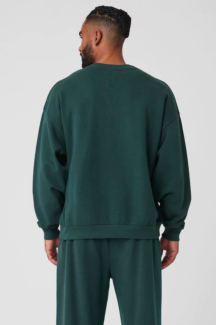 Accolade Crew Neck Pullover - Midnight Green | Alo Yoga