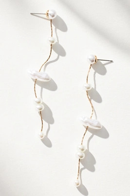 Multi Pearl Long Drop Earrings | Anthropologie (US)
