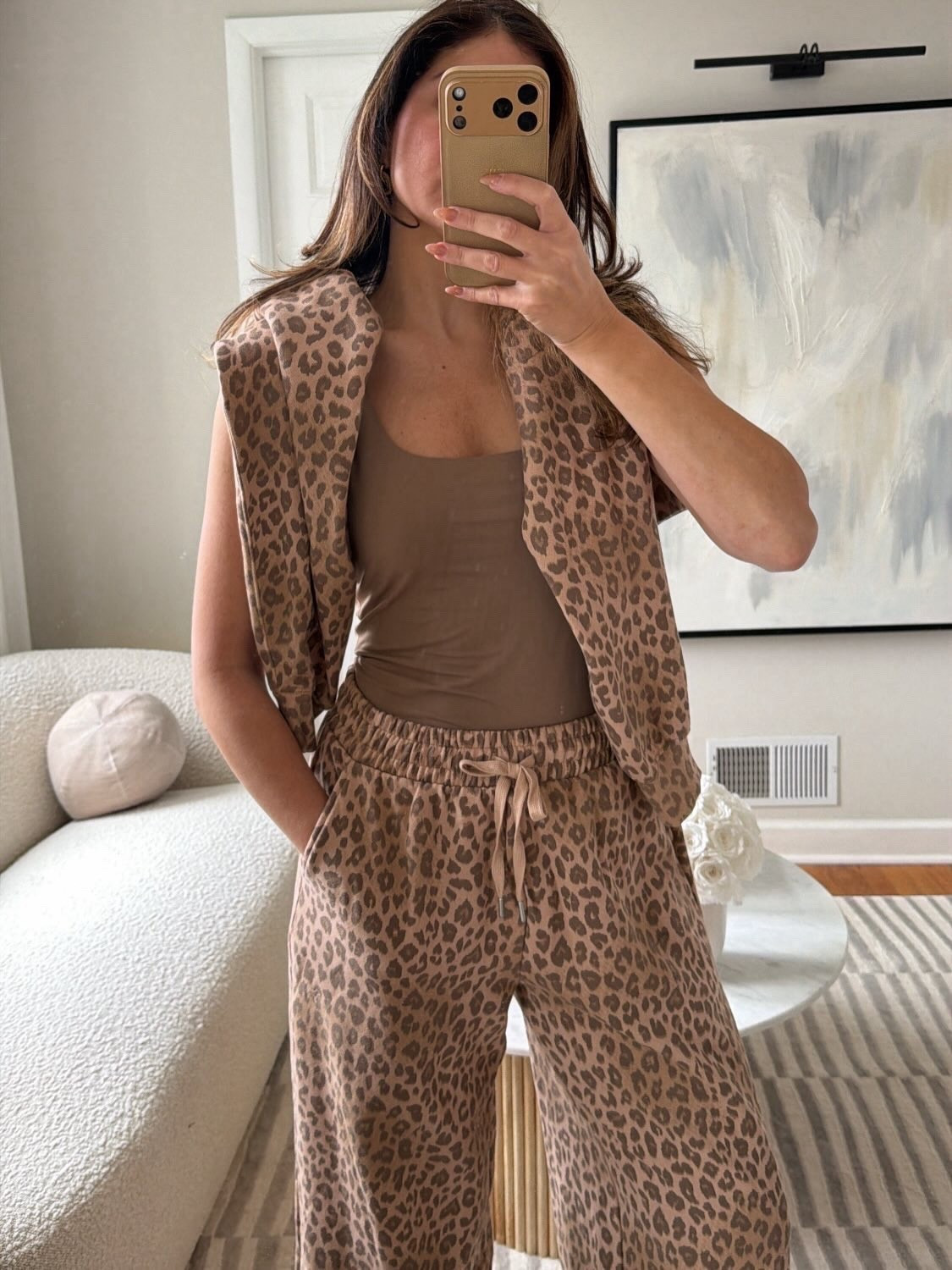 The pants run big I size down to a small, leopard sweatshirt, hoodie, zipper up, lounge, Brown, Victoria’s Secret.

#LTKTravel #LTKootd