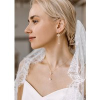 Gold Earrings Pearl, Wedding Earrings, Bridal Earrings, Freshwater Pearl Pearl Jewelry, Delicate - Bee | Etsy (US)