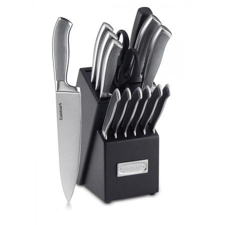 Cuisinart Classic® Graphix Collection? 15-Piece Cutlery Block Set, Black/Stainless | Walmart (US)