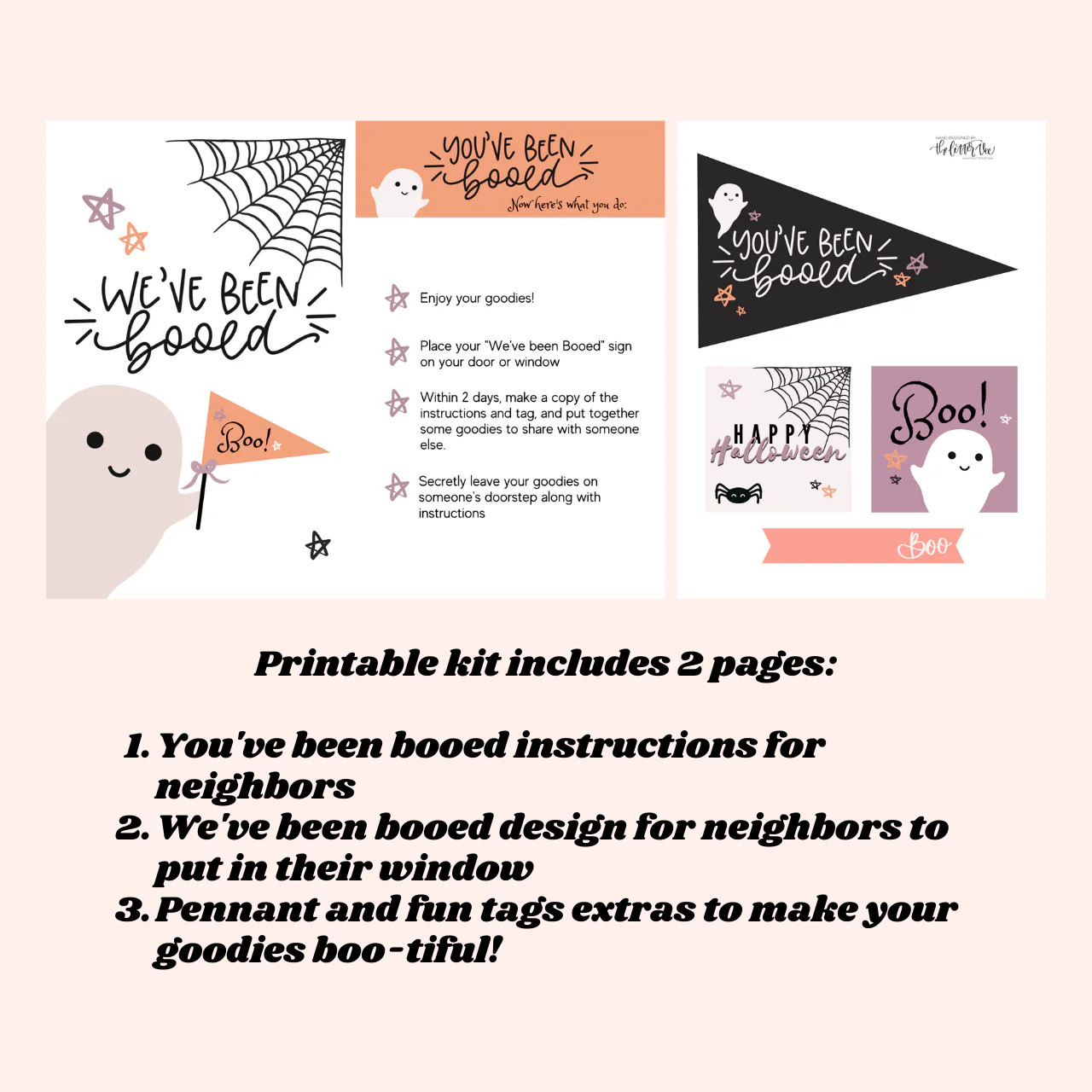 You've been Booed kit | Printable Bundle | The Letter Vee