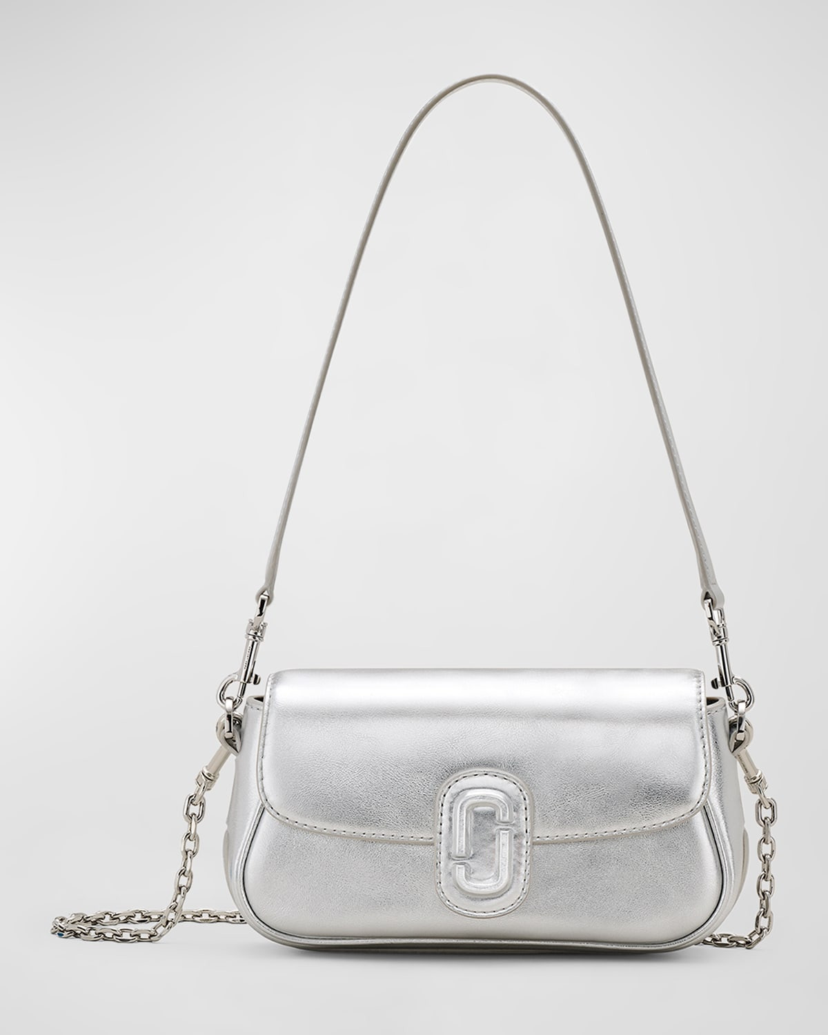 The Metallic Leather Clover Shoulder Bag | Neiman Marcus