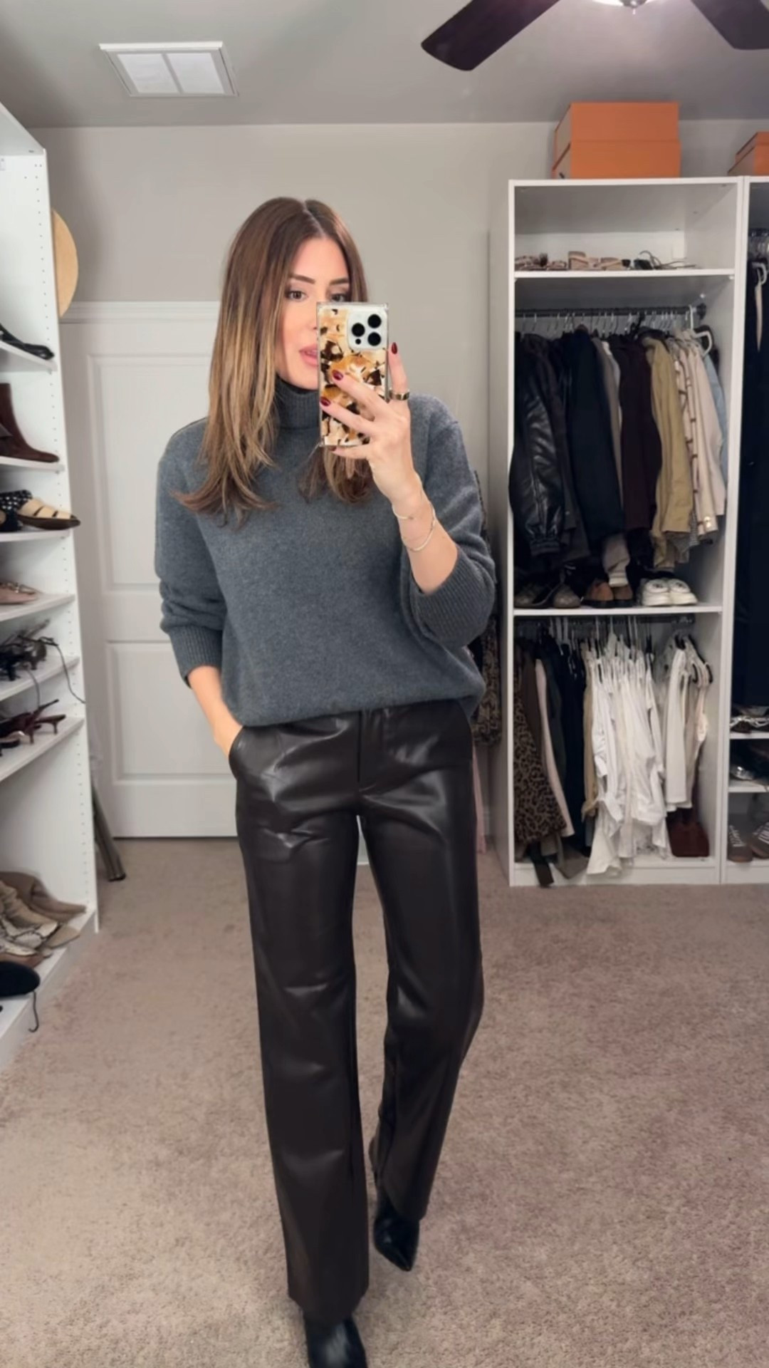 Small in sweater, size 6 in pants 