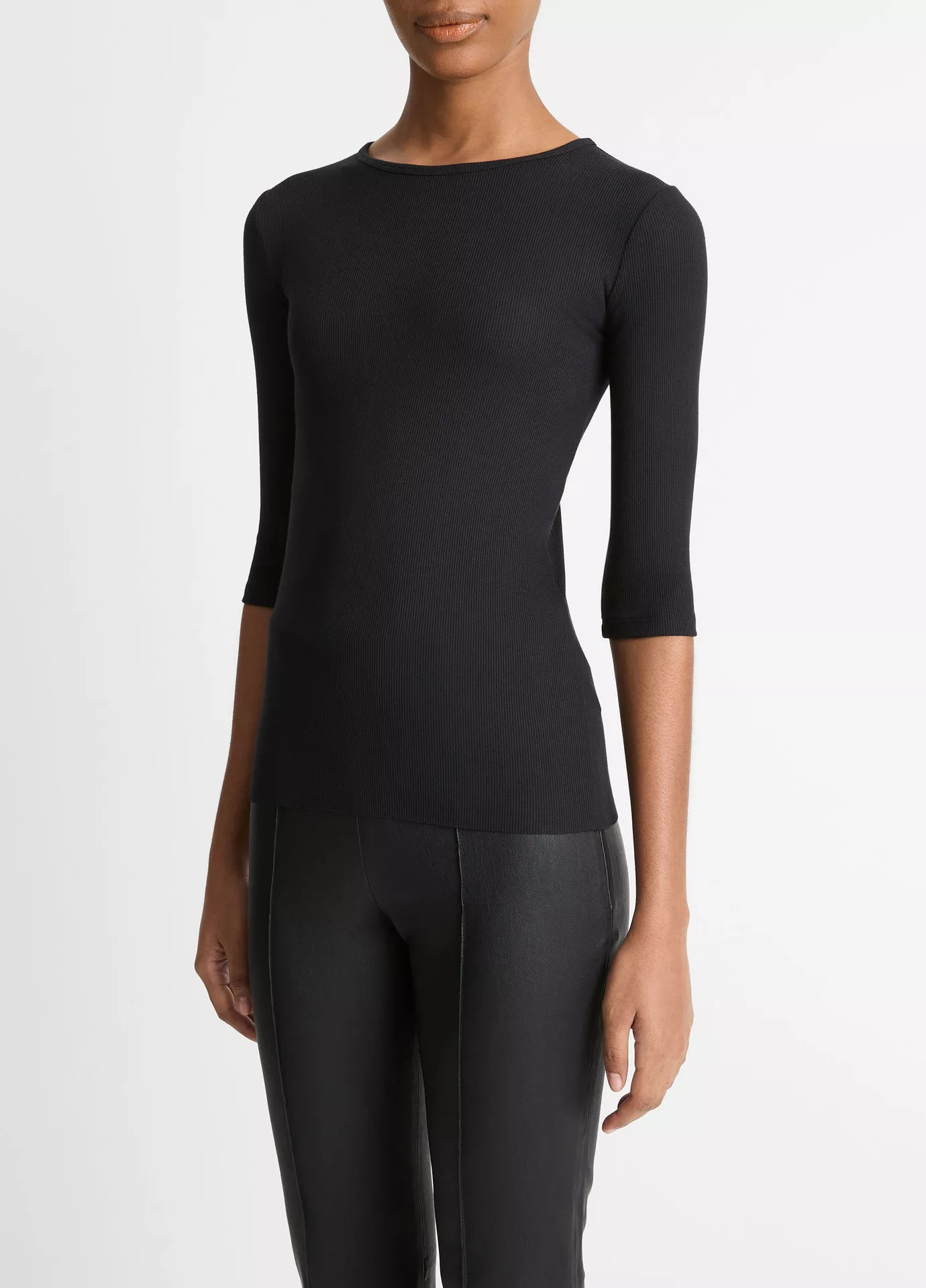 Elbow-Sleeve Crew Neck T-Shirt | Vince LLC