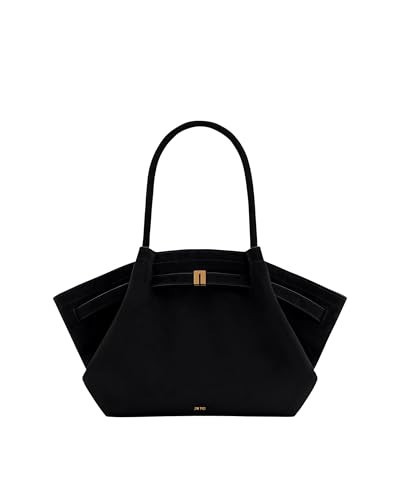 JW PEI Women's Hana Medium Faux Suede Tote Bag - Black | Amazon (US)