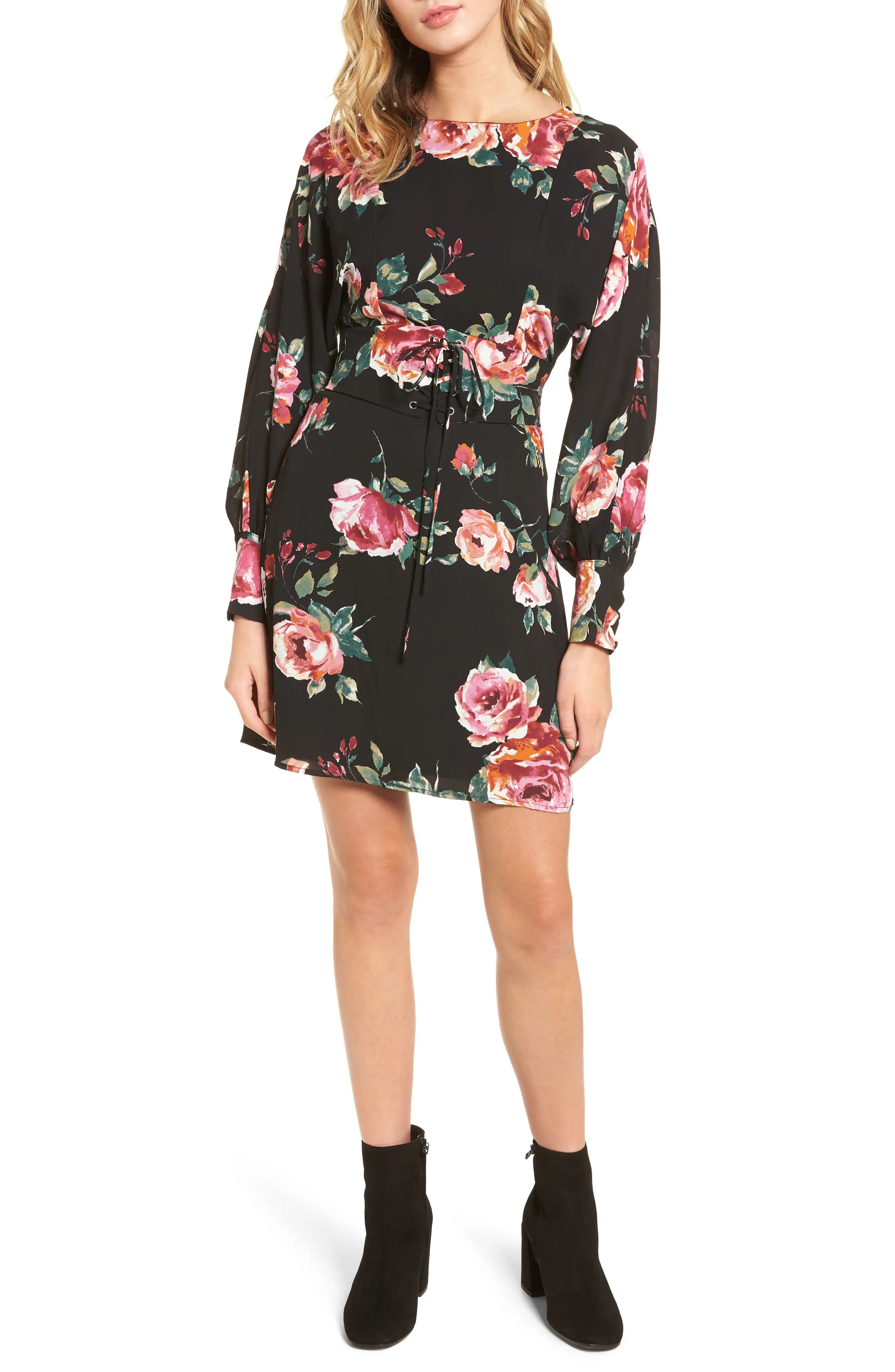Floral Print Corset Dress | Nordstrom